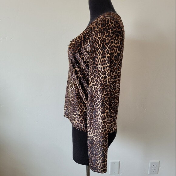 Frankee & Skylarr Tiktok Famous Velvet Animal Print Shirt Square Neck Boho XL - Picture 4 of 10